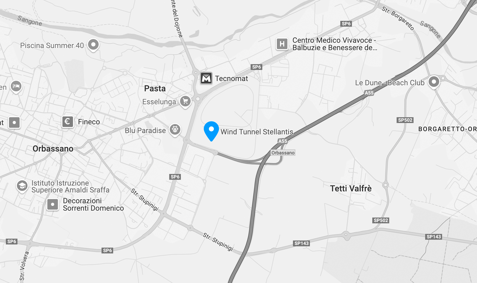 Mappa posizione Wind Tunnel