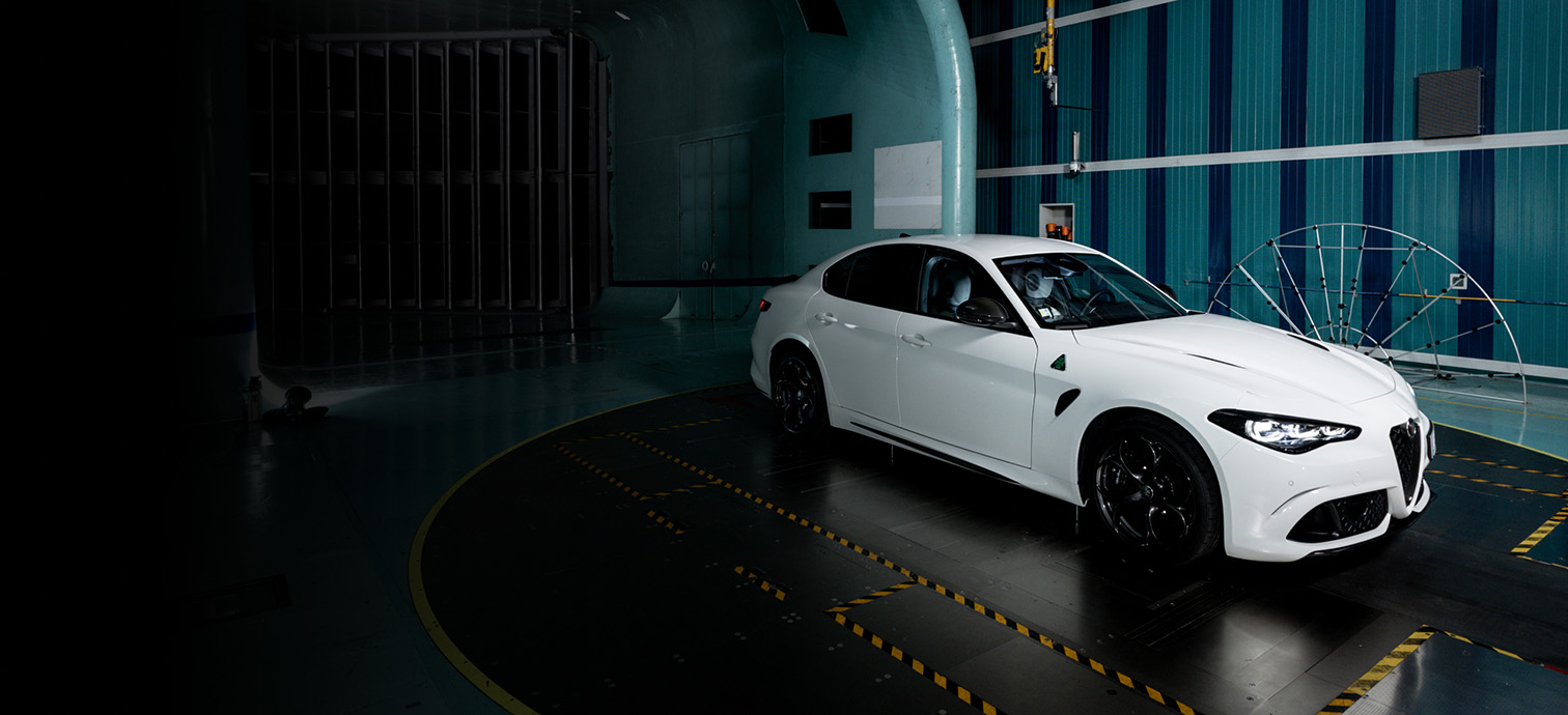 Alfa Romeo Giulia Photo in Aerodynamic Wind Tunnel