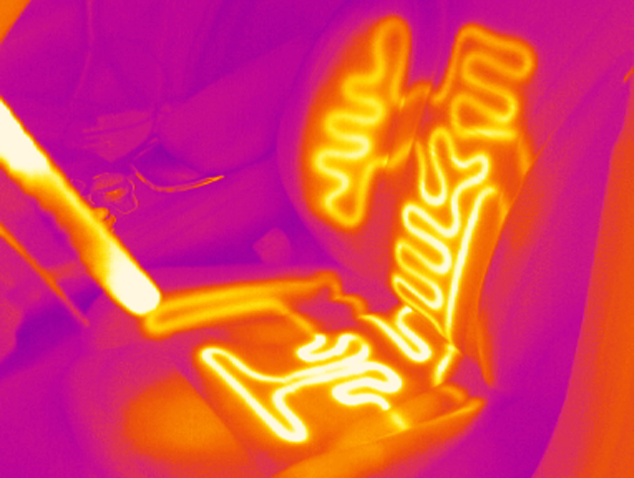 Car internal thermal test image