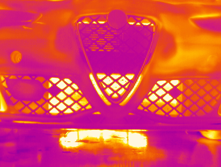 Front car thermal test image